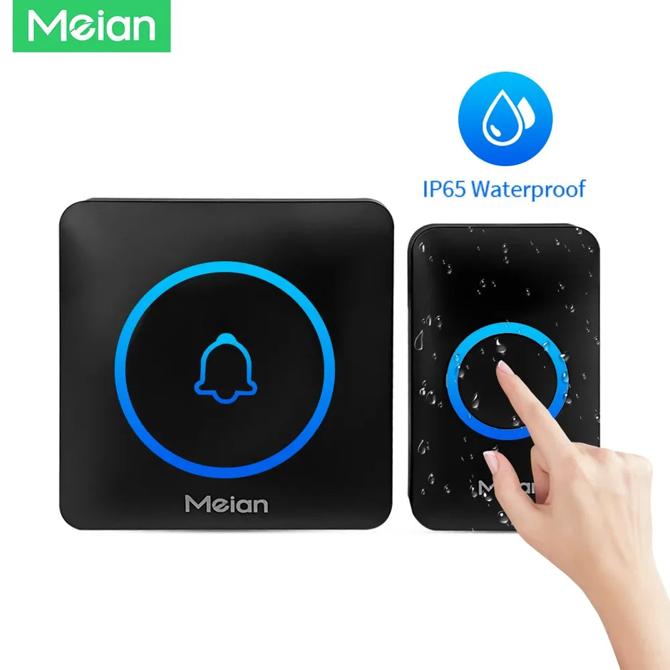 -Smart Home Doorbell, Wireless Outdoor Doorbell, IP65 Waterproof Door Bell, 60 Songs, Smart Security Alarm, Door Bell Chime