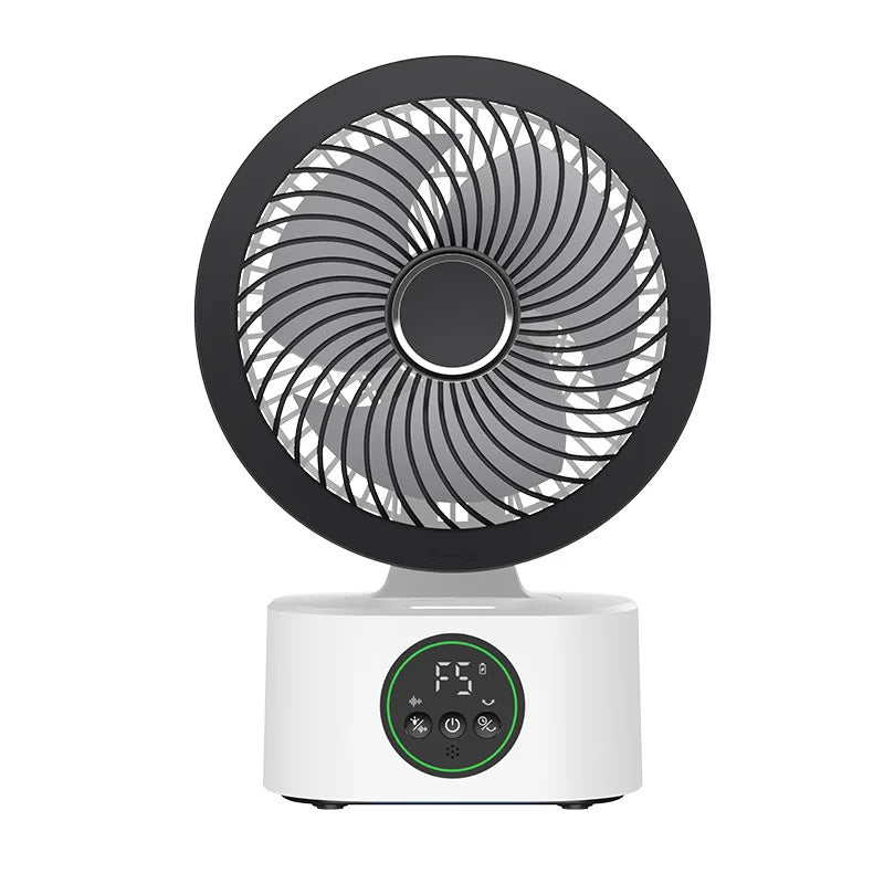 Portable Wall-Hanging Fan with Remote Control Smart Voice Rechargeable USB Household Electric Folding Fan Nightlight Air Cooler