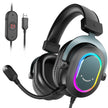 Dynamic RGB Gaming Headset with Mic Over-Ear Headphones 7.1 Surround Sound PC PS4 PS5 3 EQ Options Game Movie Music