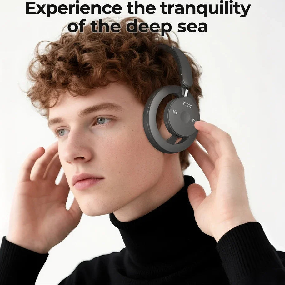 HP06 Bluetooth V6.0 Wireless Open-Ear Headphones Foldable Punchy Bass Headset for PC Laptop Phone TV Lightweight Hollow Airy