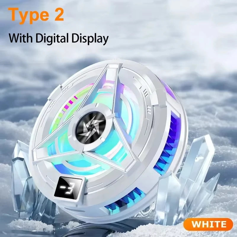 Magnetic Phones Cooler Back-Clip 2 in 1 Game Cooler Semiconductor Fast Phone Cooling Fan for IOS Android Phone