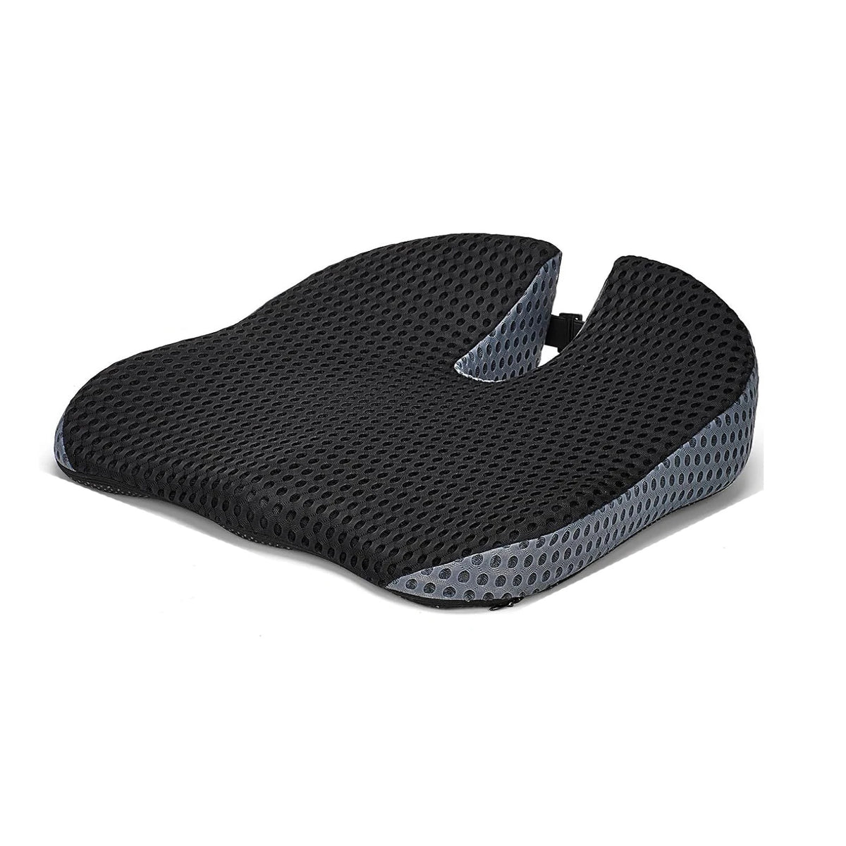 Memory Foam Car Wedge Seat Cushion for Driving, Height Booster & Posture Support, 4D Mesh Seat Pad with Adjustable Straps