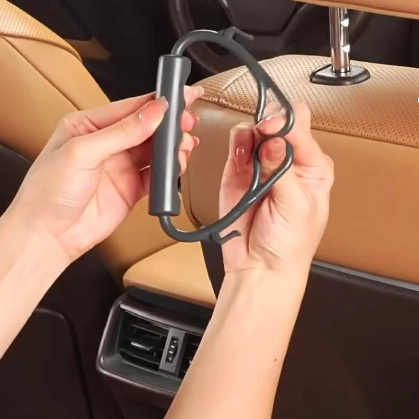 1/2Pcs Car Safety Handle, Universal Rear Seat Headrest Grab Bar with Storage Hooks, Durable Vehicle Assist Grip for Elderly