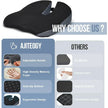 Memory Foam Car Wedge Seat Cushion for Driving, Height Booster & Posture Support, 4D Mesh Seat Pad with Adjustable Straps