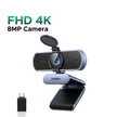 4K FHD 1080P Webcam 8MP for PC, PDAF Auto Focus, Dual AI Noise-Cancelling Mics, Web Cam Camera for Zoom/Teams/Google Meet