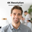 4K FHD 1080P Webcam 8MP for PC, PDAF Auto Focus, Dual AI Noise-Cancelling Mics, Web Cam Camera for Zoom/Teams/Google Meet