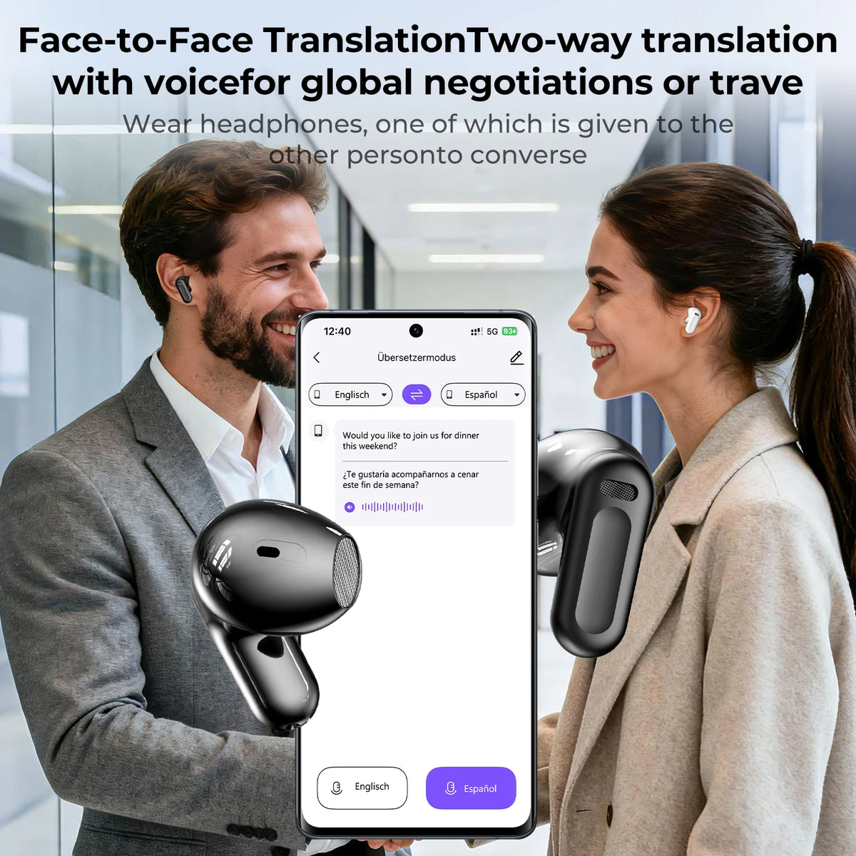  ANC Noise Cancelling, Touch Screen Earbuds