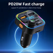 FM Transmitter Bluetooth 5.3 Handsfree Car AUX Radio Modulator MP3 Player with PD20W QC3.0 Fast Charge Adapter Car Accessories