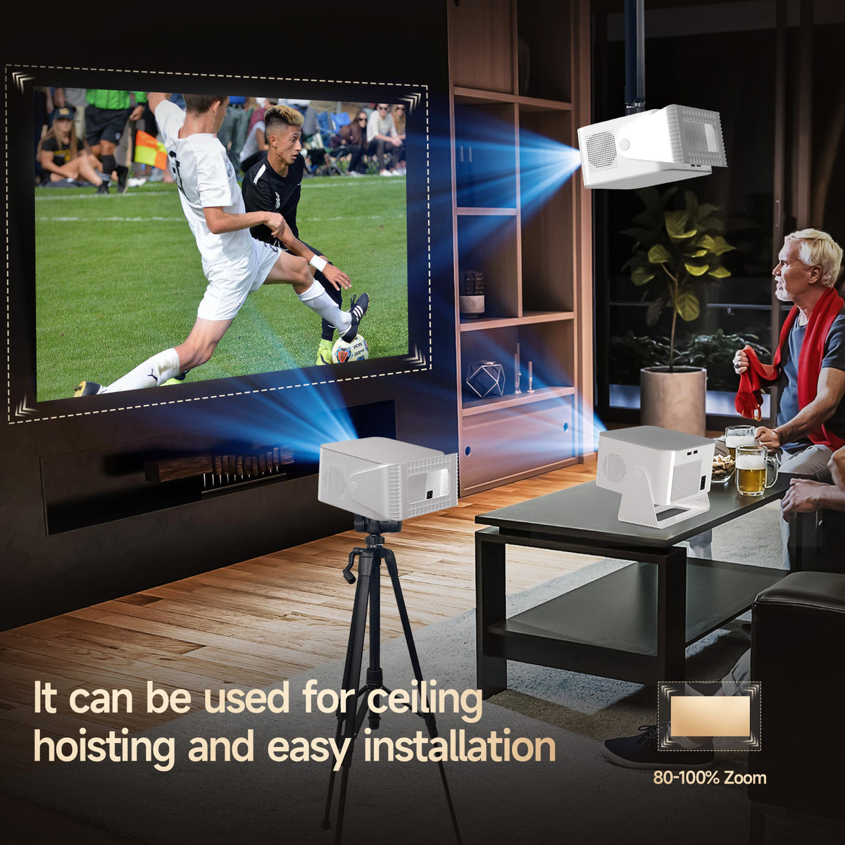 Portable Android 14 Projector