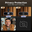 4K FHD 1080P Webcam 8MP for PC, PDAF Auto Focus, Dual AI Noise-Cancelling Mics, Web Cam Camera for Zoom/Teams/Google Meet