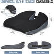 Memory Foam Car Wedge Seat Cushion for Driving, Height Booster & Posture Support, 4D Mesh Seat Pad with Adjustable Straps