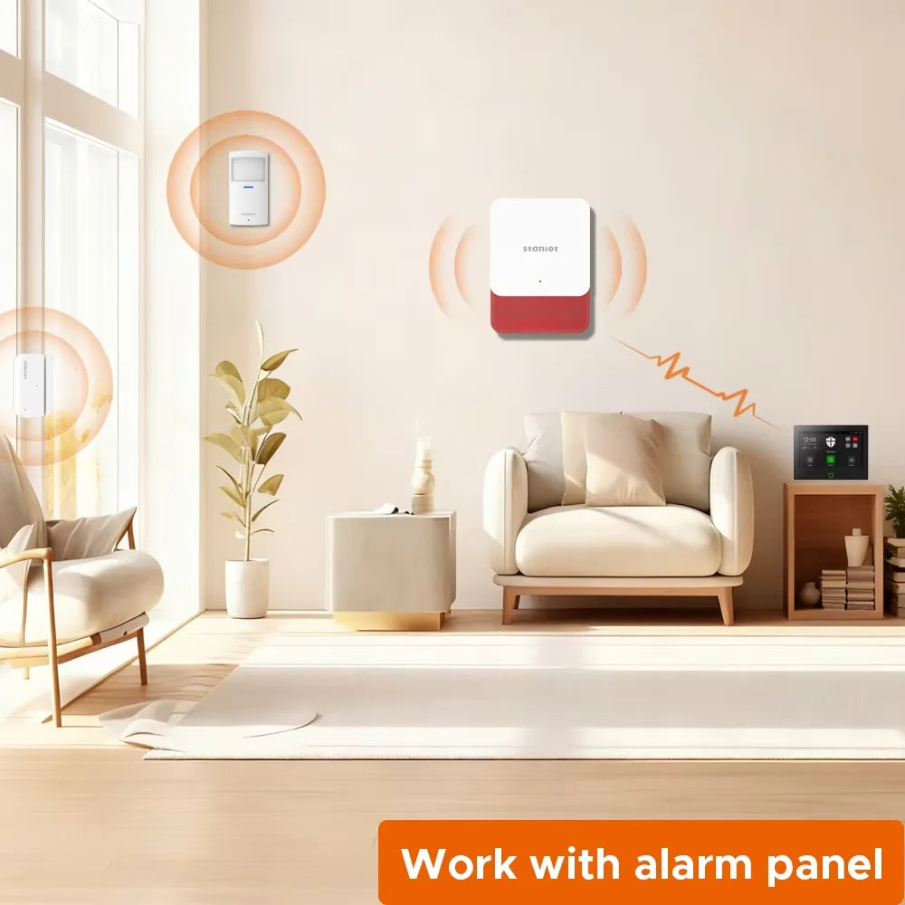 7Inch Lora Protection Kit Wifi 4G Tuya Smart Home Alarm System with 5000Mah Battery 500M Distance Works with Alexa