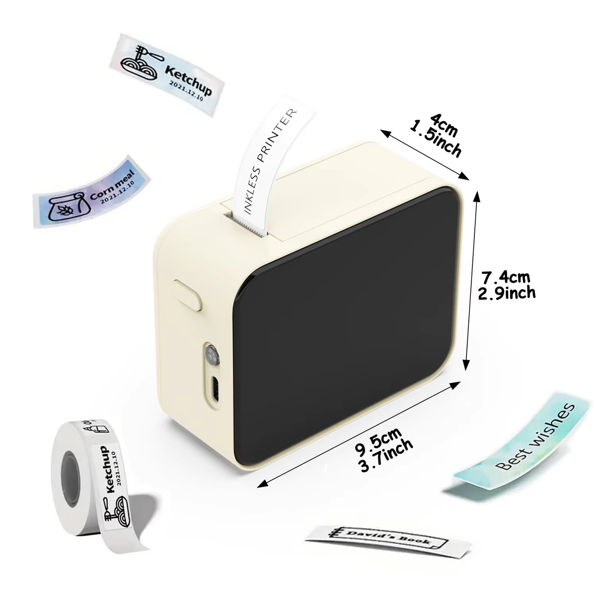 P15 Mini Portable Thermal Printer Wireless Bluetooth-Compatible Label Tag for Home Office Labeling Sticker Machine