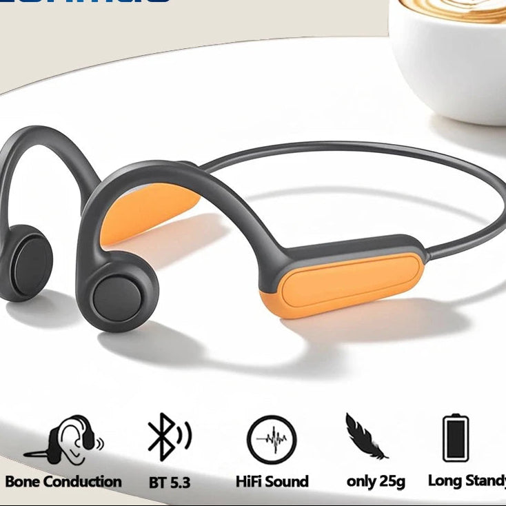 B8 Real Bone Conduction Earphones Bluetooth 5.3 Sports Wireless Headphones IPX5 Waterproof Headset for Outdoor Sports Ear Hook