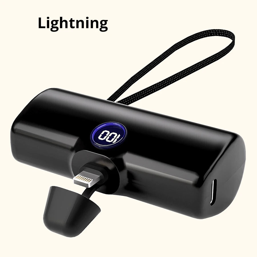 Fast Charging Power Bank Portable Charger External Battery Pack for Iphone Android LED Digital Display 5000Mah Mini Powerbank
