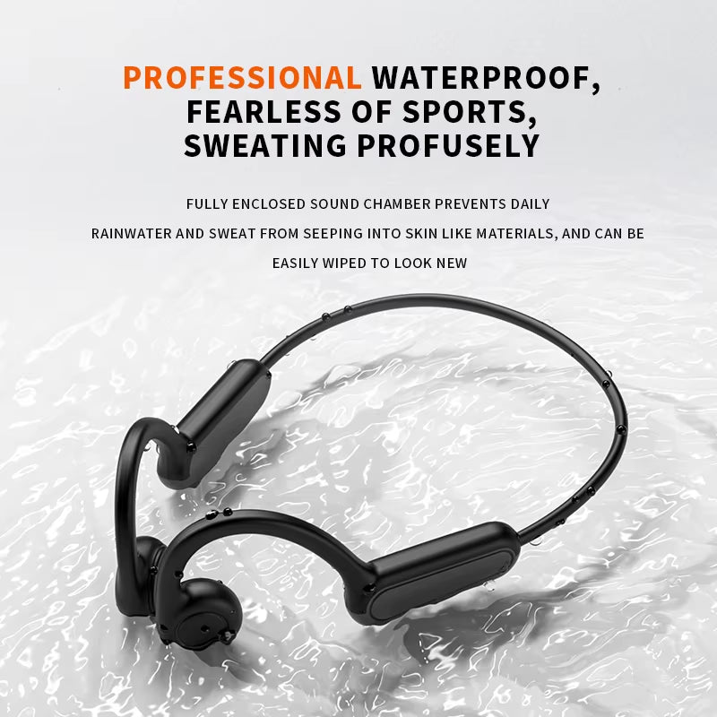 B8 Real Bone Conduction Earphones Bluetooth 5.3 Sports Wireless Headphones IPX5 Waterproof Headset for Outdoor Sports Ear Hook