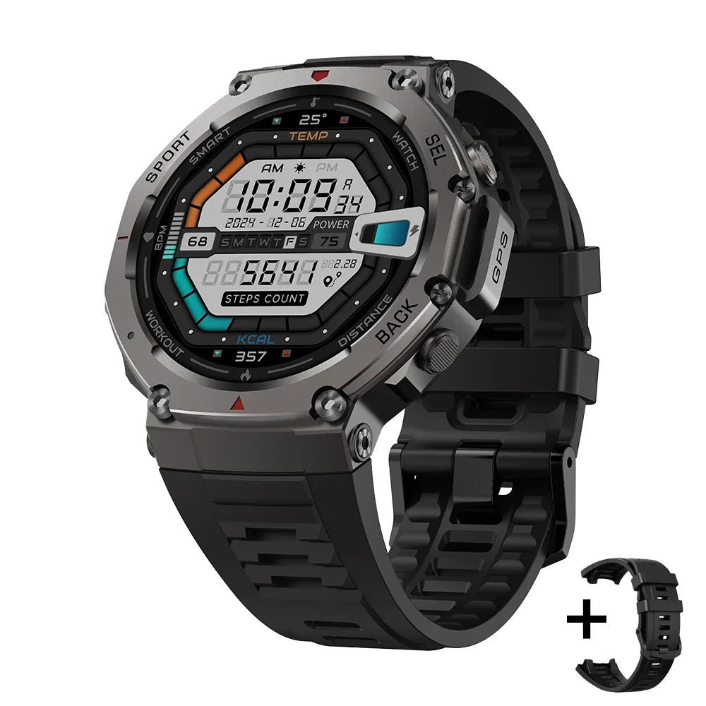 2026 Military BUILT-IN GPS 10ATM Waterproof Smart Watch Built-In 6 Frequency Satellite Outdoors Sports Fitness AMOLED Watch Men