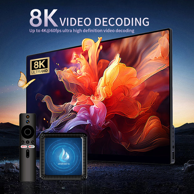 Q17 Smart TV Box 5G Wifi Android 16 TV Box Quad Core Allwinner H313 64GB 128GB Set Top Box Google Assistant Netflix Media Player