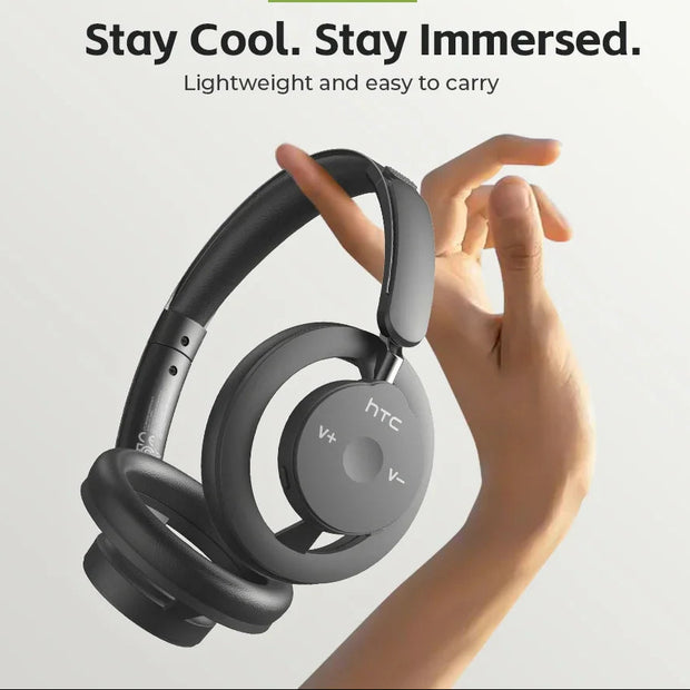 HP06 Bluetooth V6.0 Wireless Open-Ear Headphones Foldable Punchy Bass Headset for PC Laptop Phone TV Lightweight Hollow Airy
