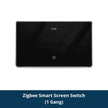 Zigbee Smart DIY Name Switch Black Panel Touch Light Switches US Type Neutral Required Works with Tuya Smart Life App
