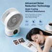 Portable Wall-Hanging Fan with Remote Control Smart Voice Rechargeable USB Household Electric Folding Fan Nightlight Air Cooler