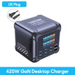 420W Gan Charger PPS PD3.1 140W USB Type C Charger Digital Display Fast Charging Station for Macbook Iphone 17 Samsung