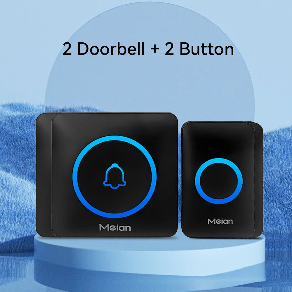 -Smart Home Doorbell, Wireless Outdoor Doorbell, IP65 Waterproof Door Bell, 60 Songs, Smart Security Alarm, Door Bell Chime