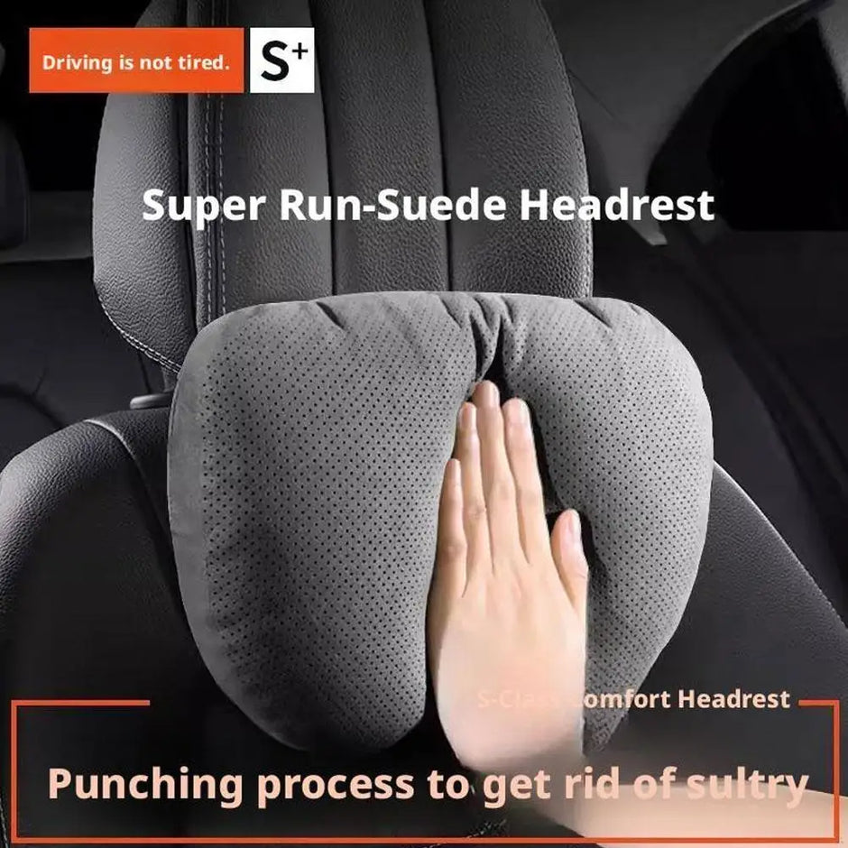 Headrest Universal Adjustable Car Neck Pillow Lumbar Support Cushion Soft Memory Foam for S Class Sedan SUV Vehicle Comfort