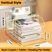 Office A4 Paper Desk Organizer Document File Letter Book Brochure Filling Tray Rack Shelf Carrier Metal Wire Mesh Storage Holder