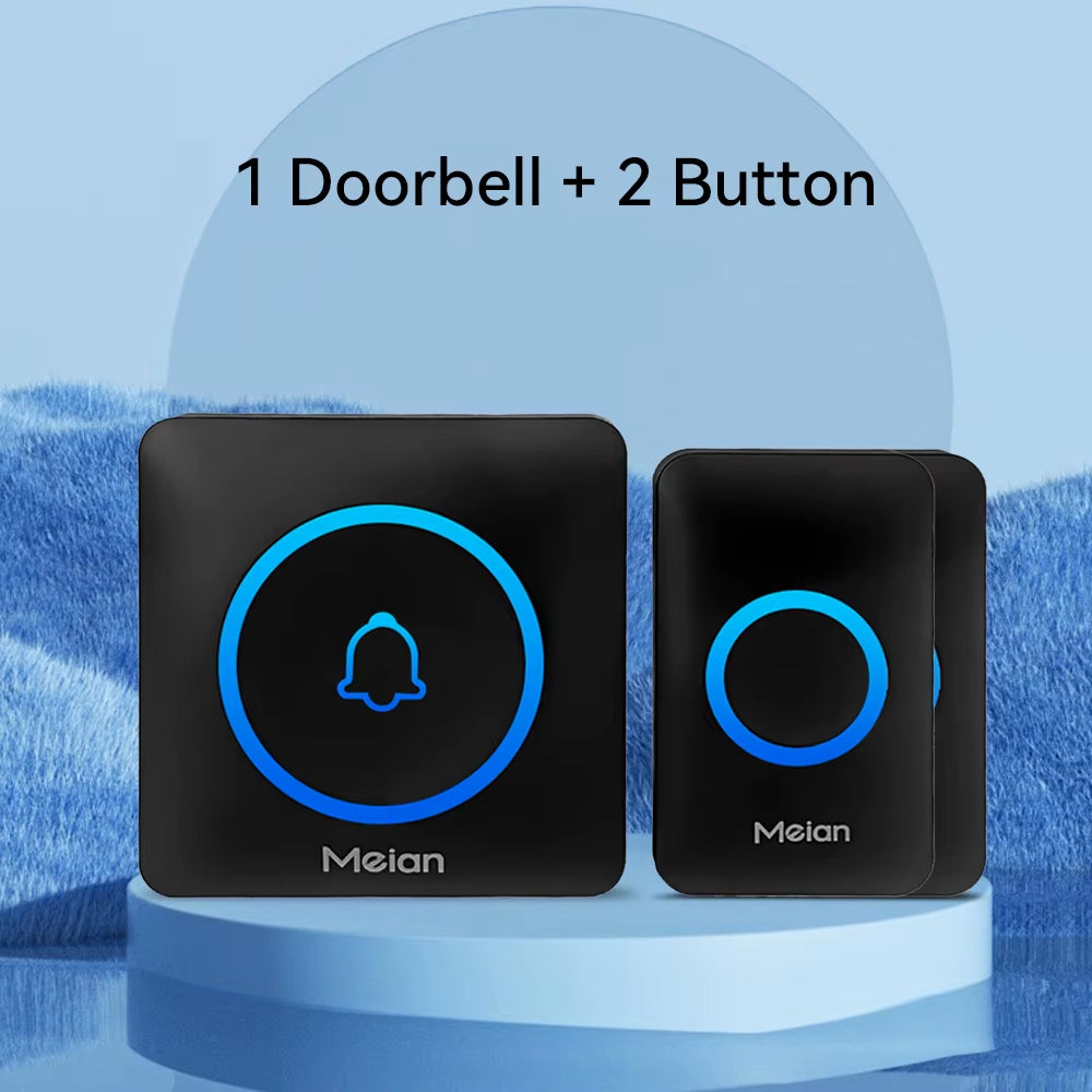 -Smart Home Doorbell, Wireless Outdoor Doorbell, IP65 Waterproof Door Bell, 60 Songs, Smart Security Alarm, Door Bell Chime