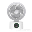 Portable Wall-Hanging Fan with Remote Control Smart Voice Rechargeable USB Household Electric Folding Fan Nightlight Air Cooler