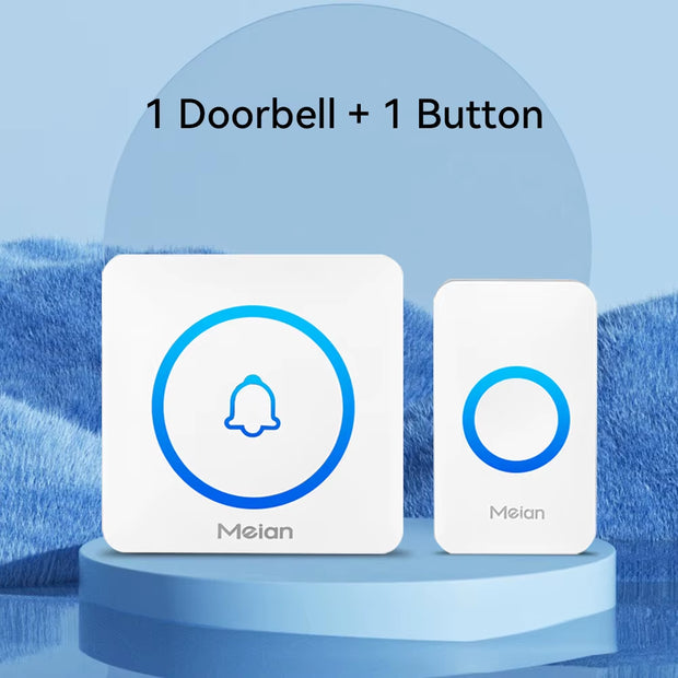 -Smart Home Doorbell, Wireless Outdoor Doorbell, IP65 Waterproof Door Bell, 60 Songs, Smart Security Alarm, Door Bell Chime